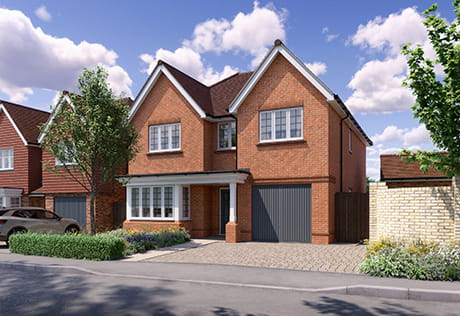 An exterior street scene image showing a detatched home at Hareshill