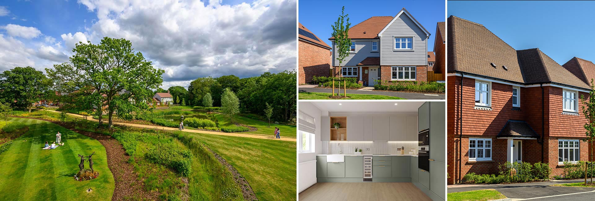 A montage of exterior and interior images of The Bloom Collection