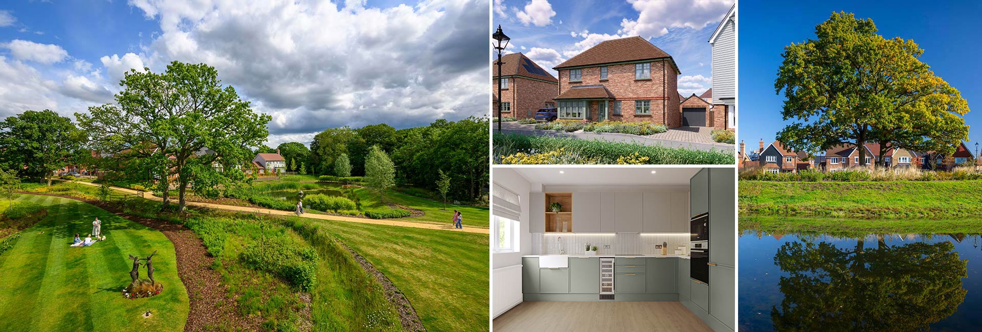 A montage of exterior and interior images of The Bloom Collection