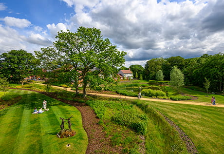 An exterior image of the vast open green space around Hareshill