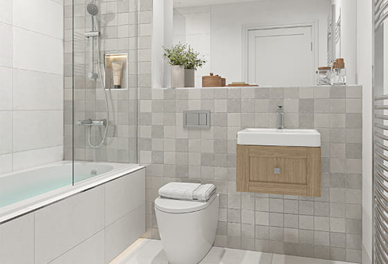 An image of the Style 1 Bathroom at Hareshill