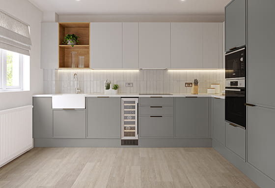 An image of the Style 1 Kitchen at Hareshill