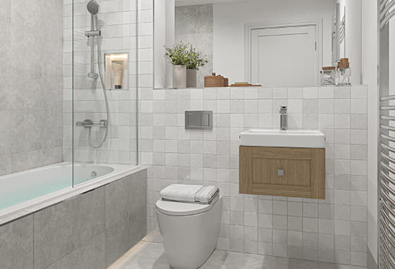 An image of the Style 2 Bathroom at Hareshill