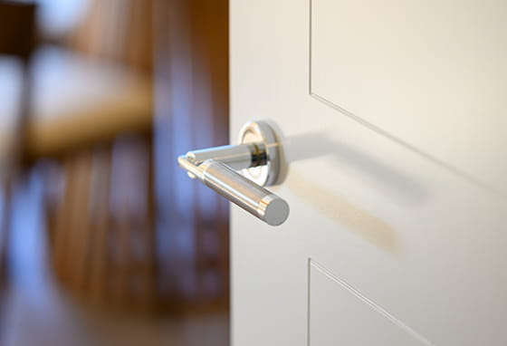 An image of a door within the apartments at Camellia Court