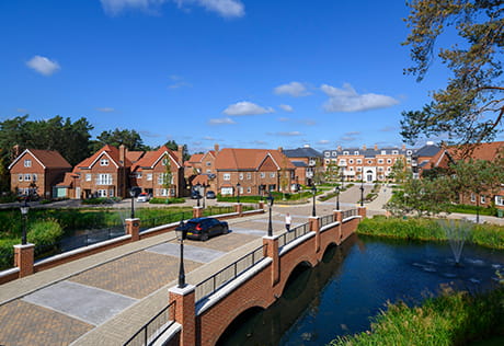 Hartland Village entrance bridge