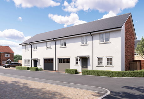 An exterior Photograph of the showhome at Hartland Village