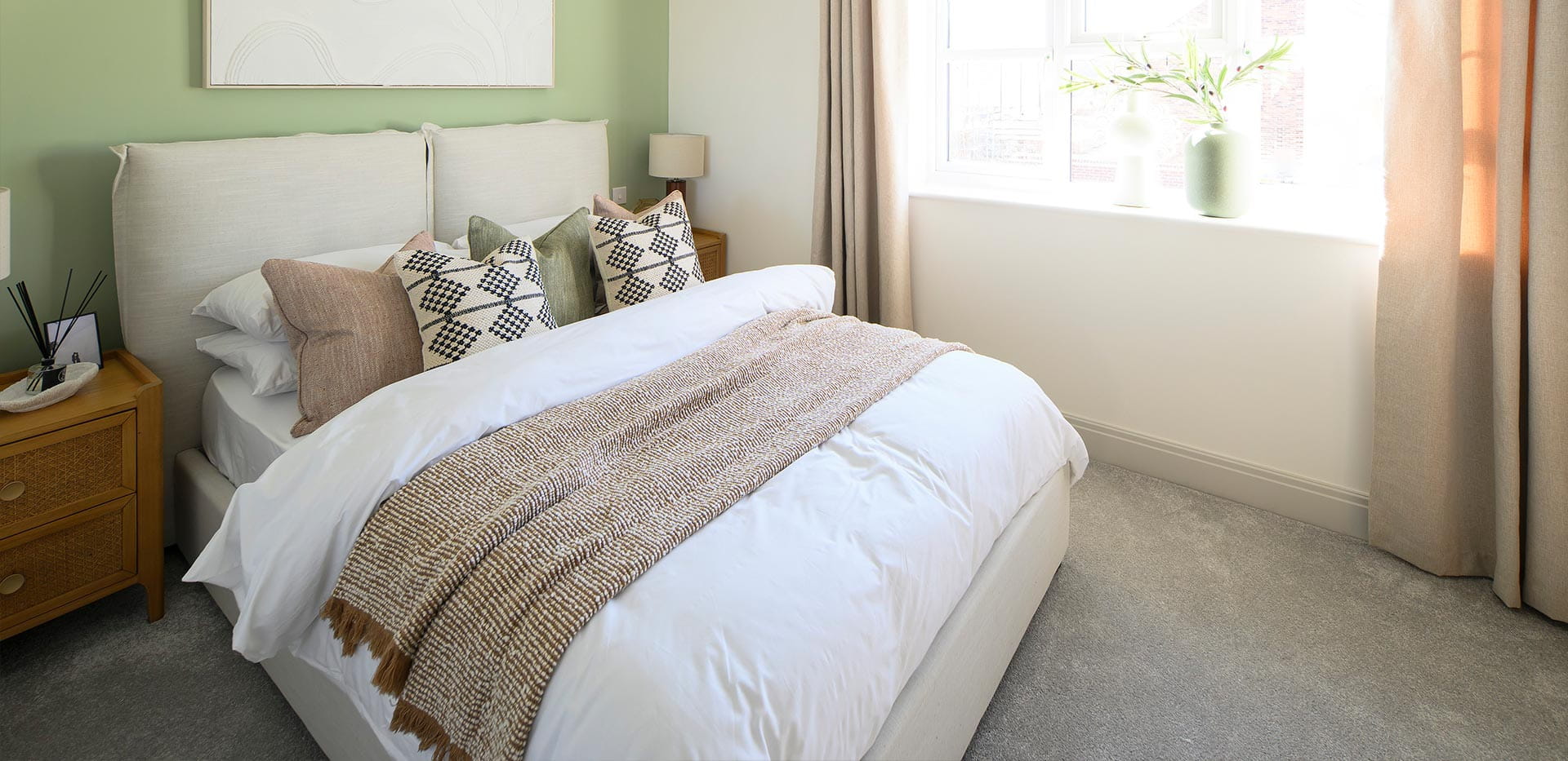 An interior Bedroom image at the 2 Bedroom Showhome at Hartland Village