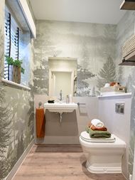Hartland Mews bathroom with a forest design