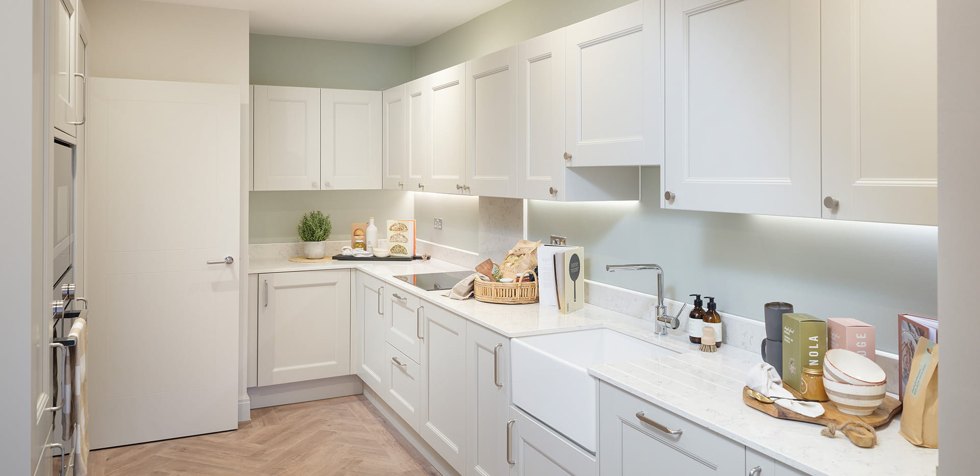 Hartland Village kitchen with a light, neutral design