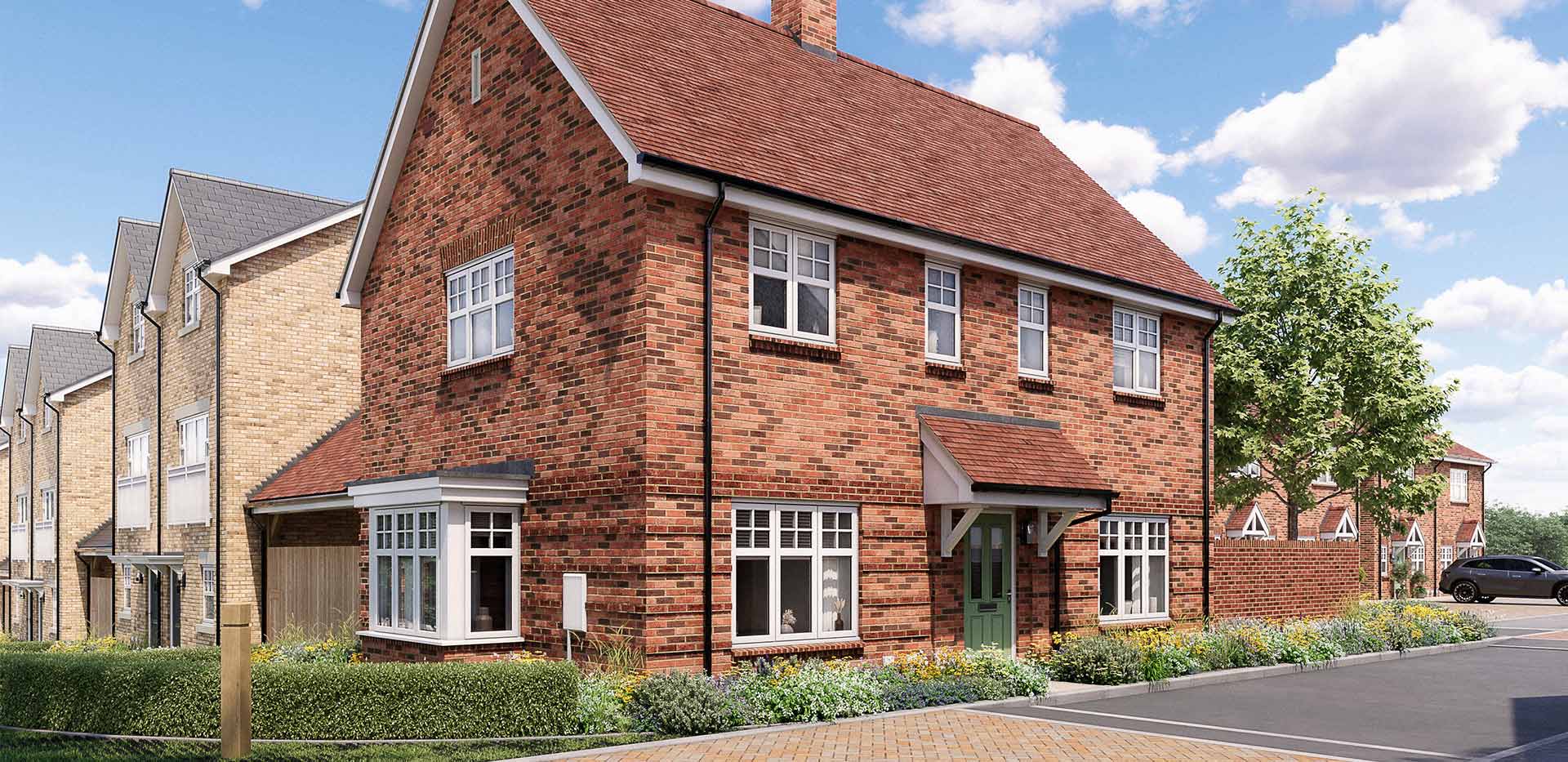 An exterior House CGI at Pinewood Green