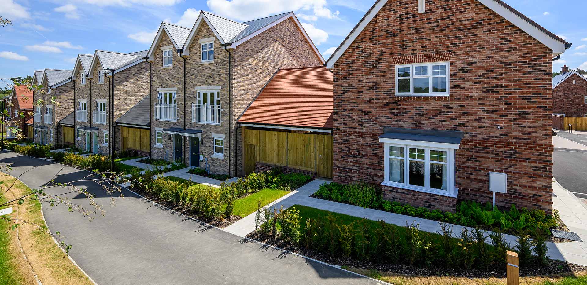 Hartland Village, Pinewood Green, homes exterior street scene