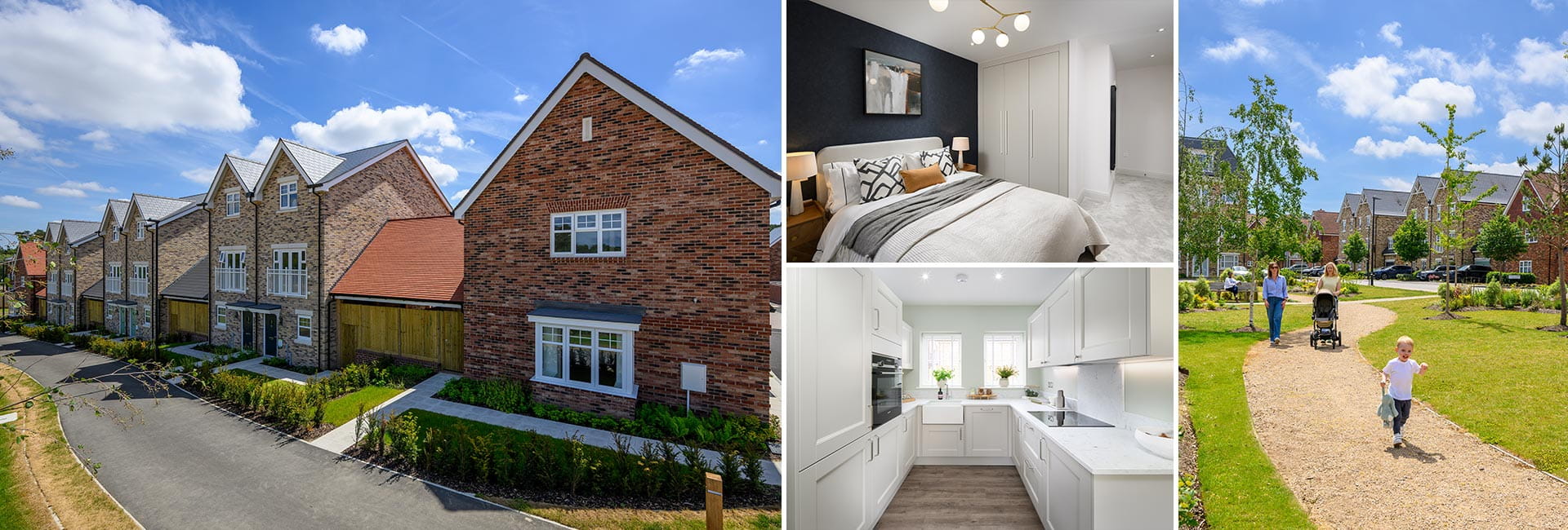 Hartland Village, Pinewood Green, homes exterior and interior photos