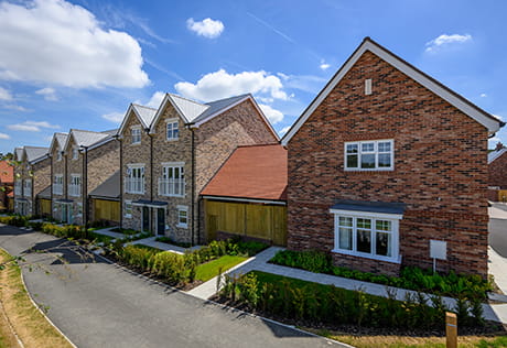 Hartland Village, Pinewood Green, homes exterior street scene