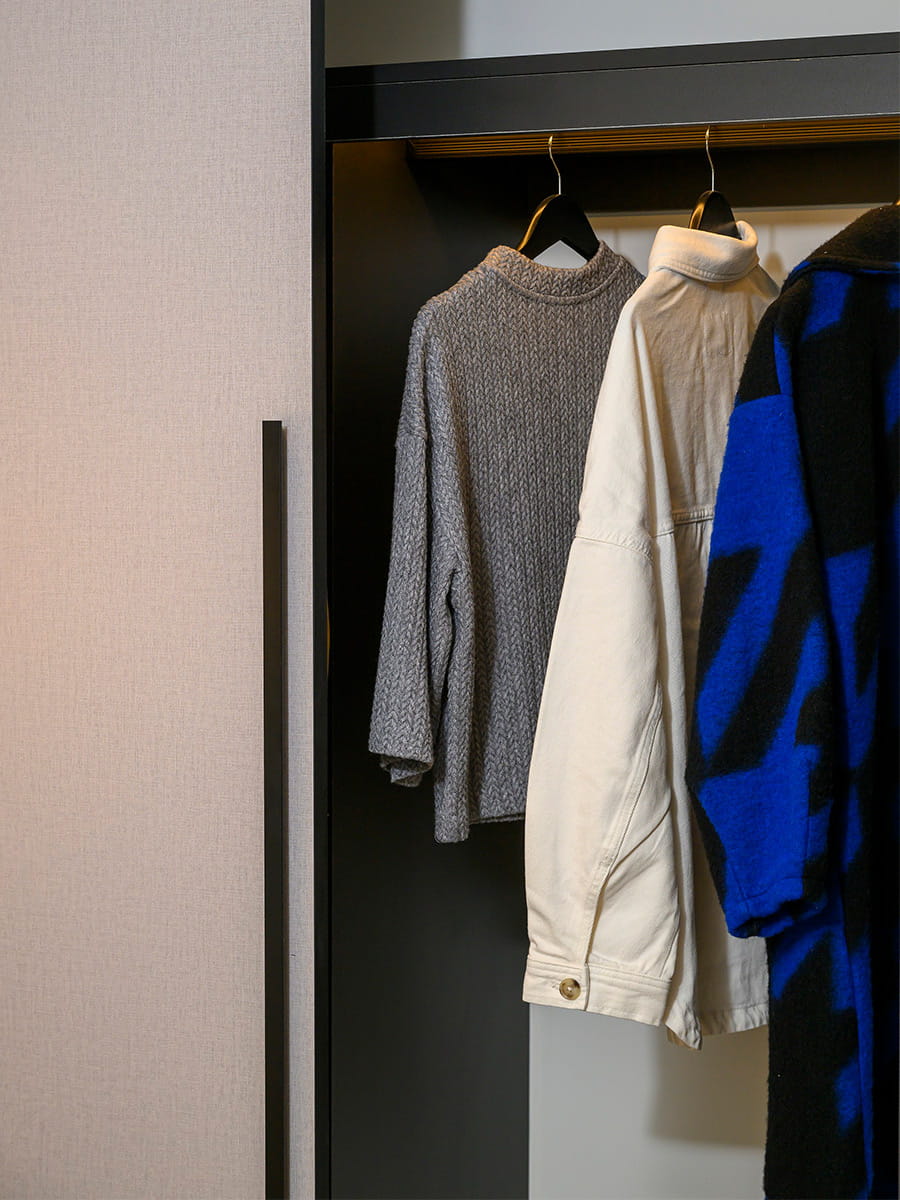 Closeup of wardrobe.