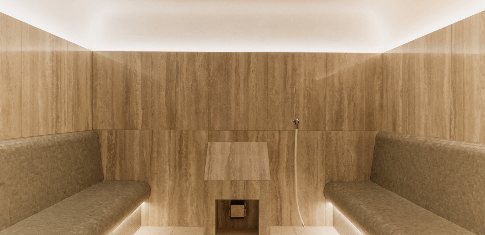 Wet-steam spa room.