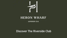 Video thumbnail with Heron Wharf branding logo and text that reads: Discover The Riverside Club