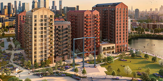 An exterior image of Heron Wharf on a warm sunny day