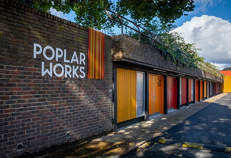 An exterior image of Poplar Works building