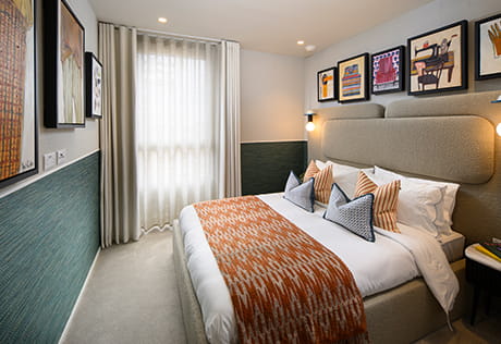 An internal Bedroom image at The Millhouse Showhome at Heron Wharf