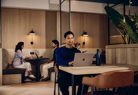 An image of people within the Co-Working Space at The Riverside Club