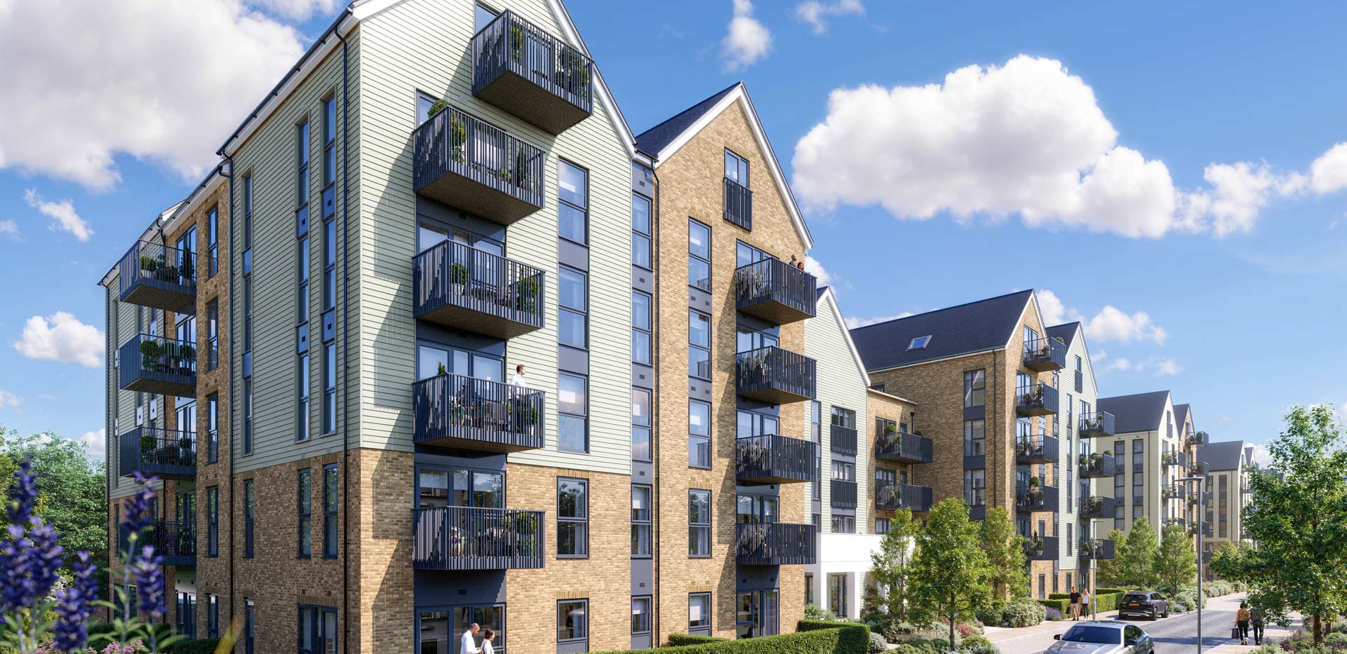 CGI of new build development building