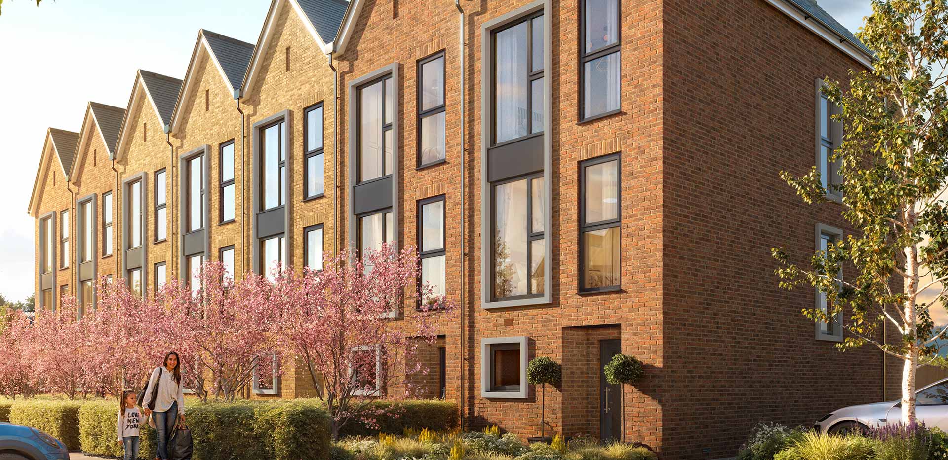 Hertford Locks, spacious townhouse, exterior views