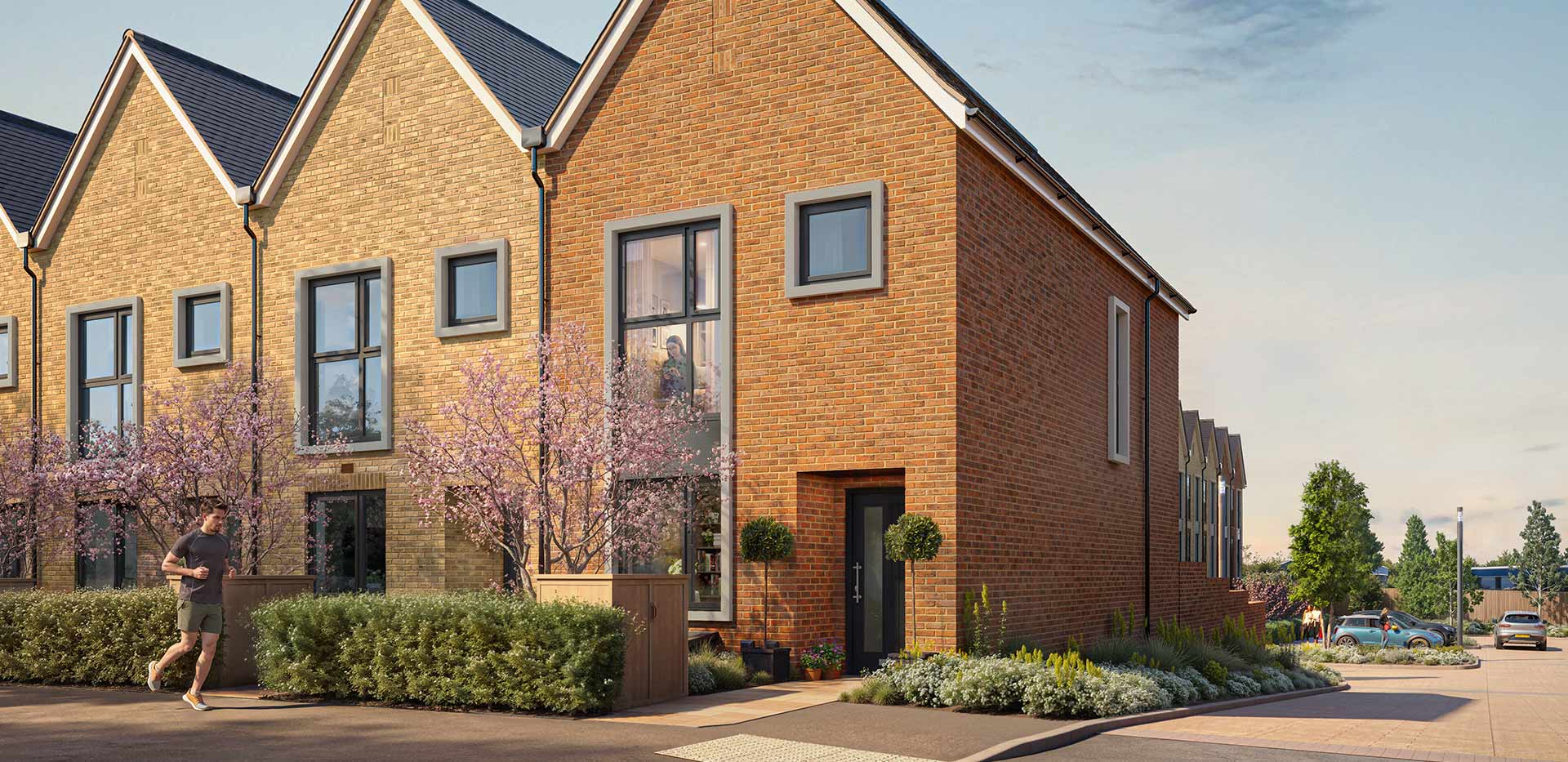 Hertford Locks, spacious townhouse, exterior views
