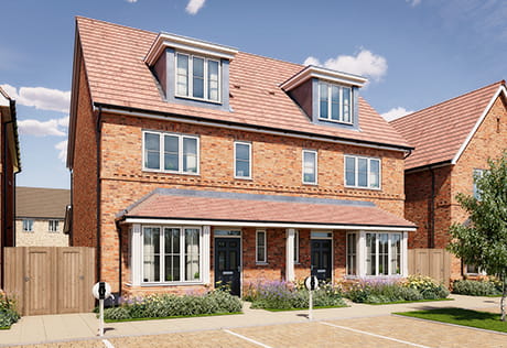 An exterior CGI of The Orchid at Highcroft