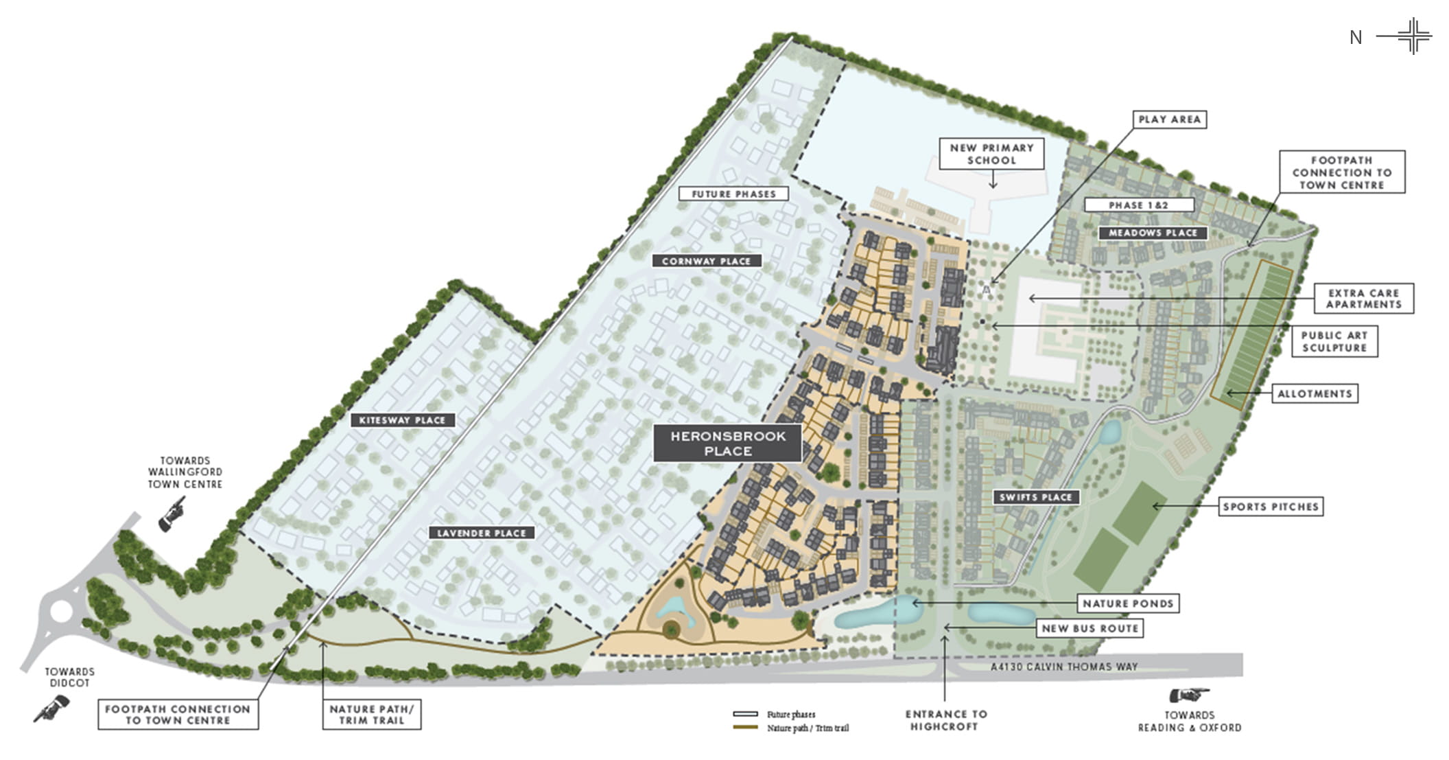 Image of overhead Site Plan at Highcroft