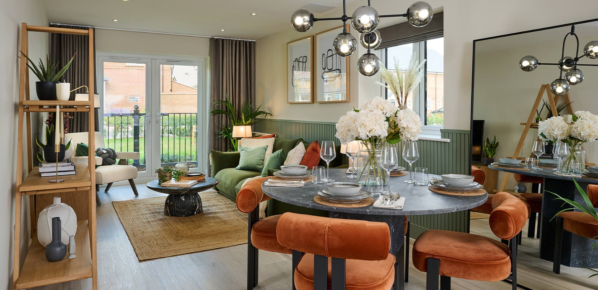 Highcroft, Interior, Dining/ Living Room