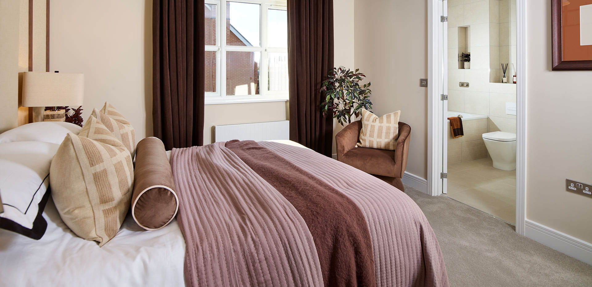 An interior bedroom with view of the En Suite image at The Cornflower