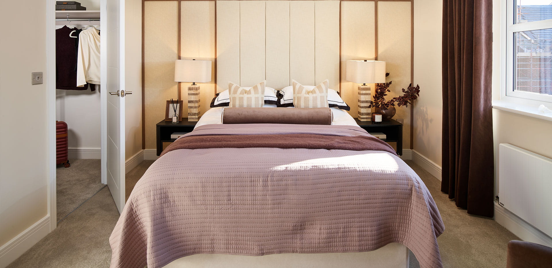 An interior Bedroom with Built in Wardrobe Image