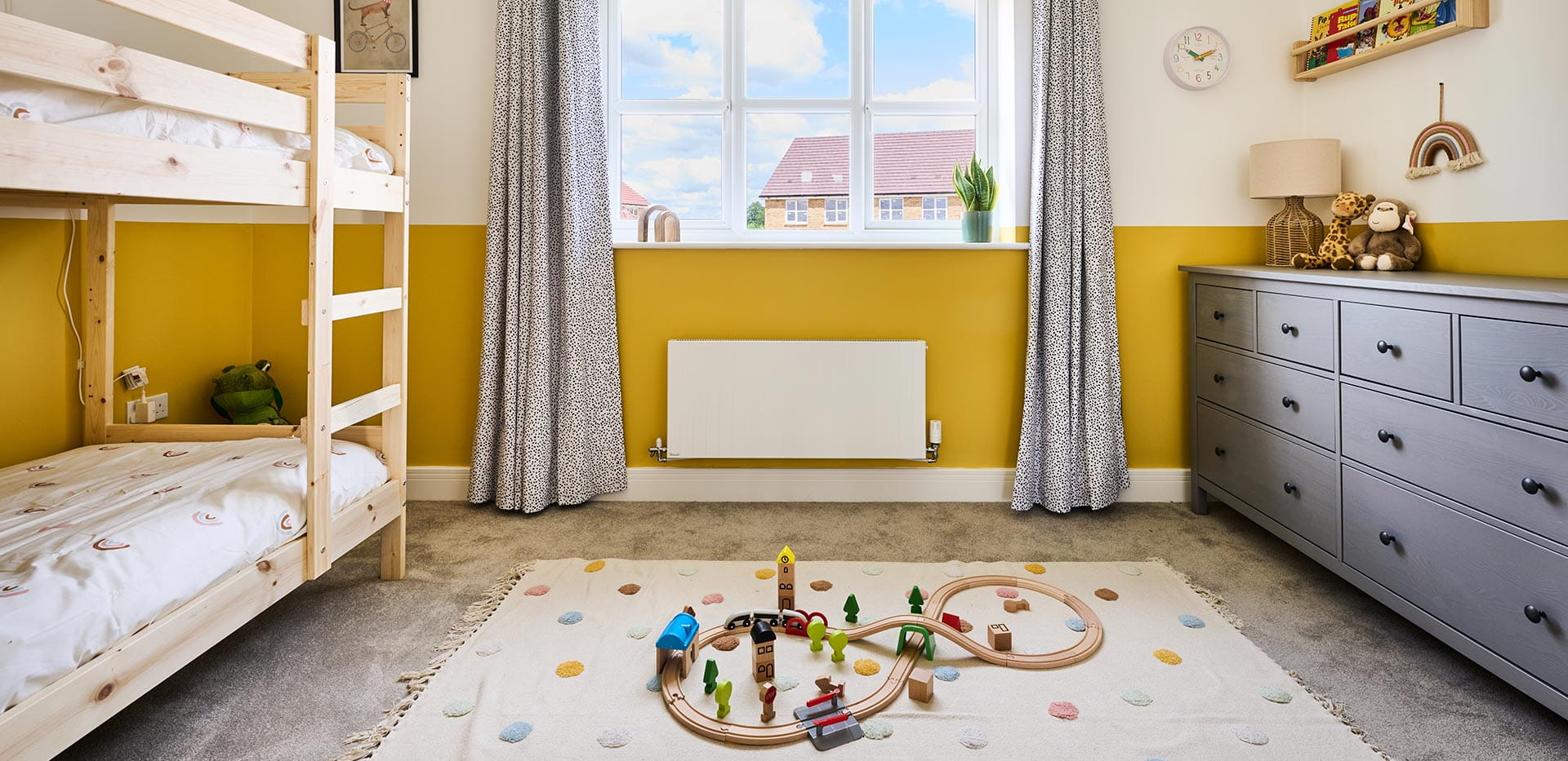 Interior image of the bedroom at The Violet