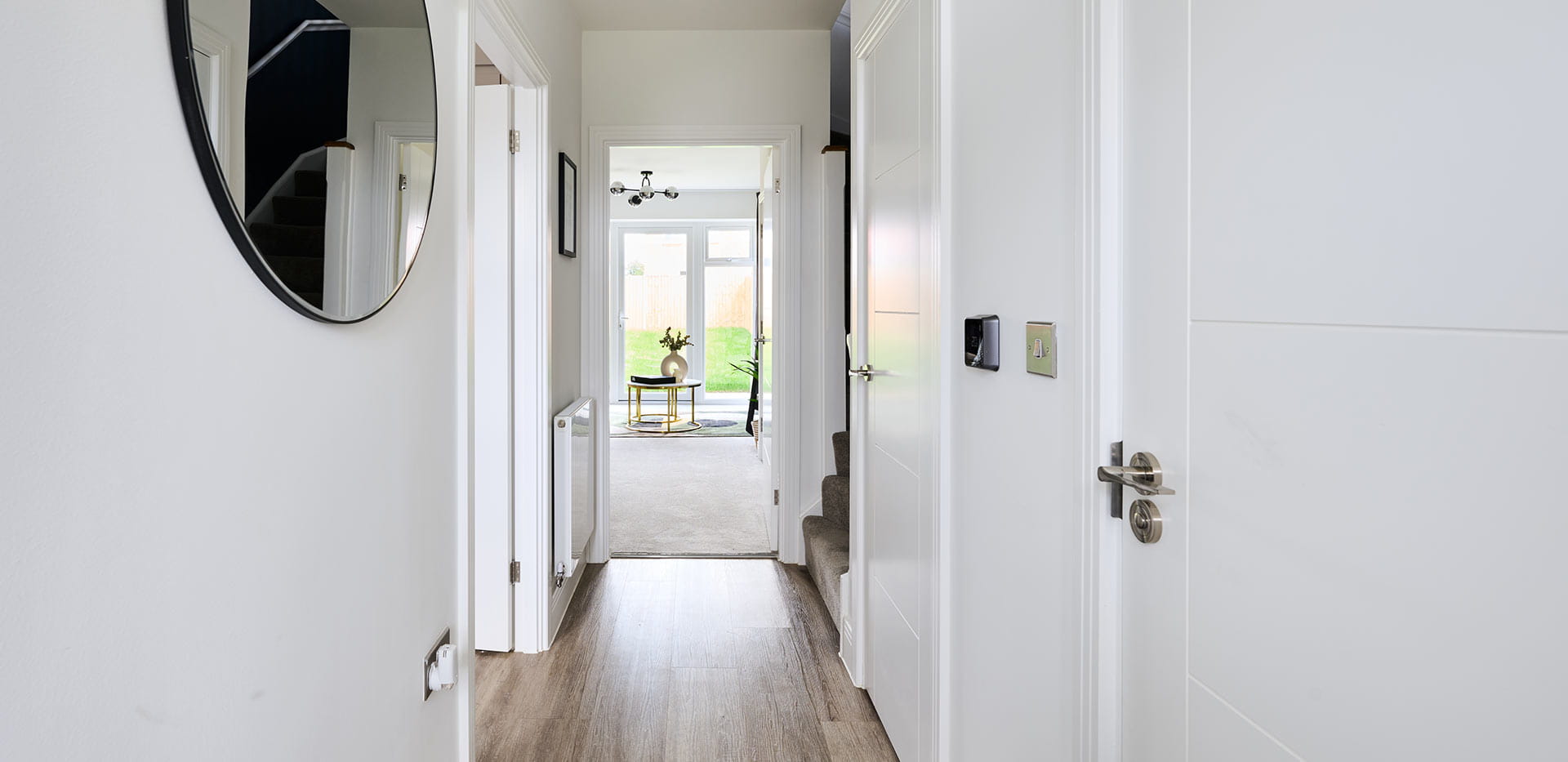 Interior image of the hallway at The Violet