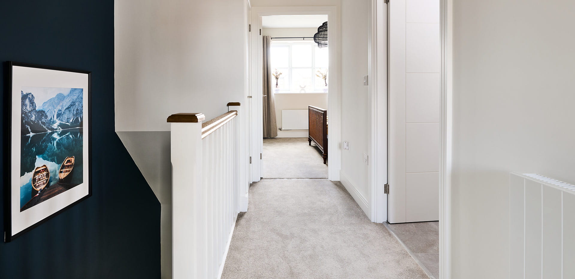 Interior image of the hallway at The Violet