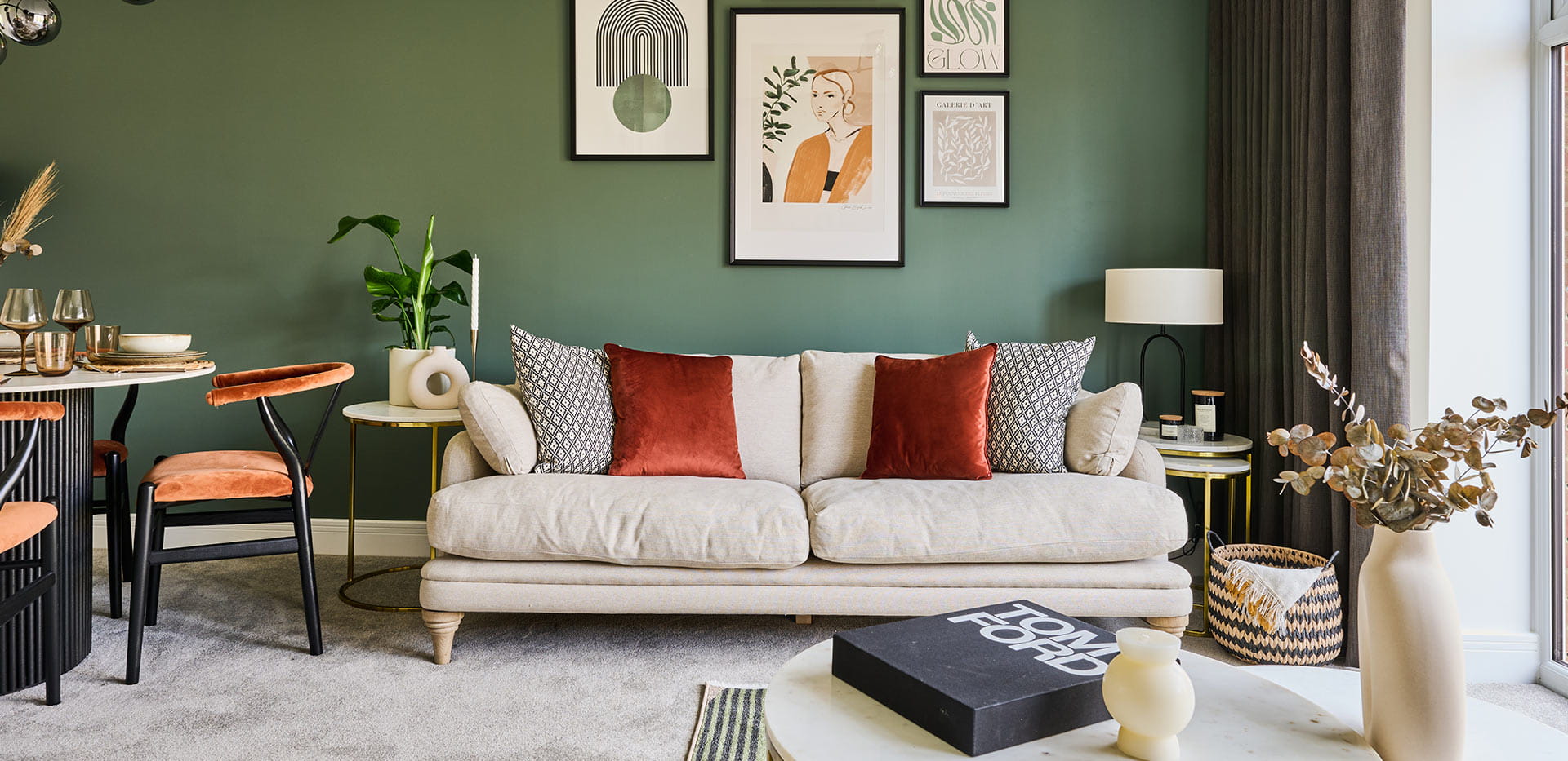 Interior image of the living area at The Violet