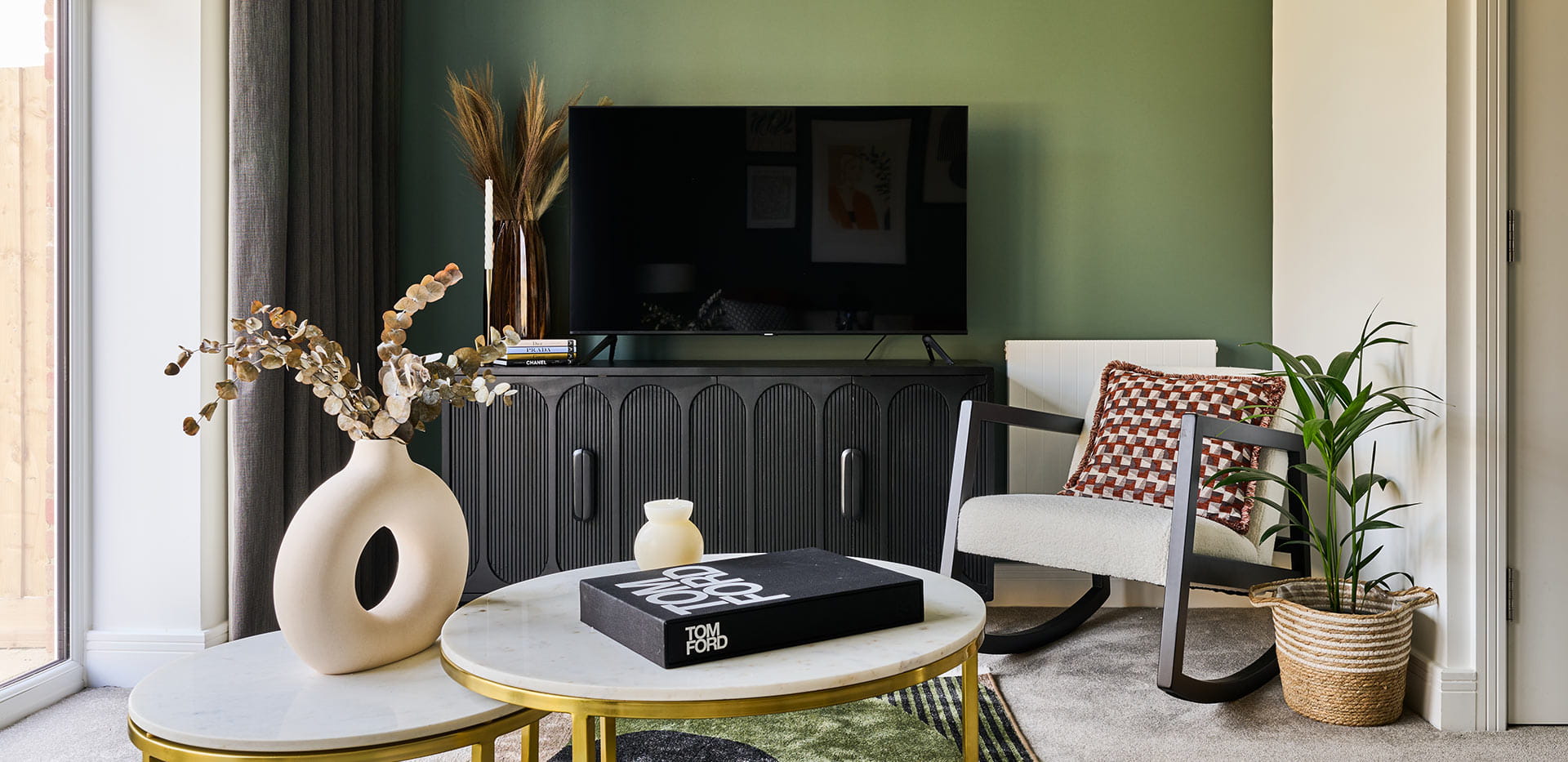 Interior image of the living area at The Violet