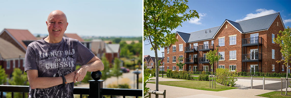 An image of Nigel - a purchaser at Highcroft - An exterior image of Bluebell Apartments