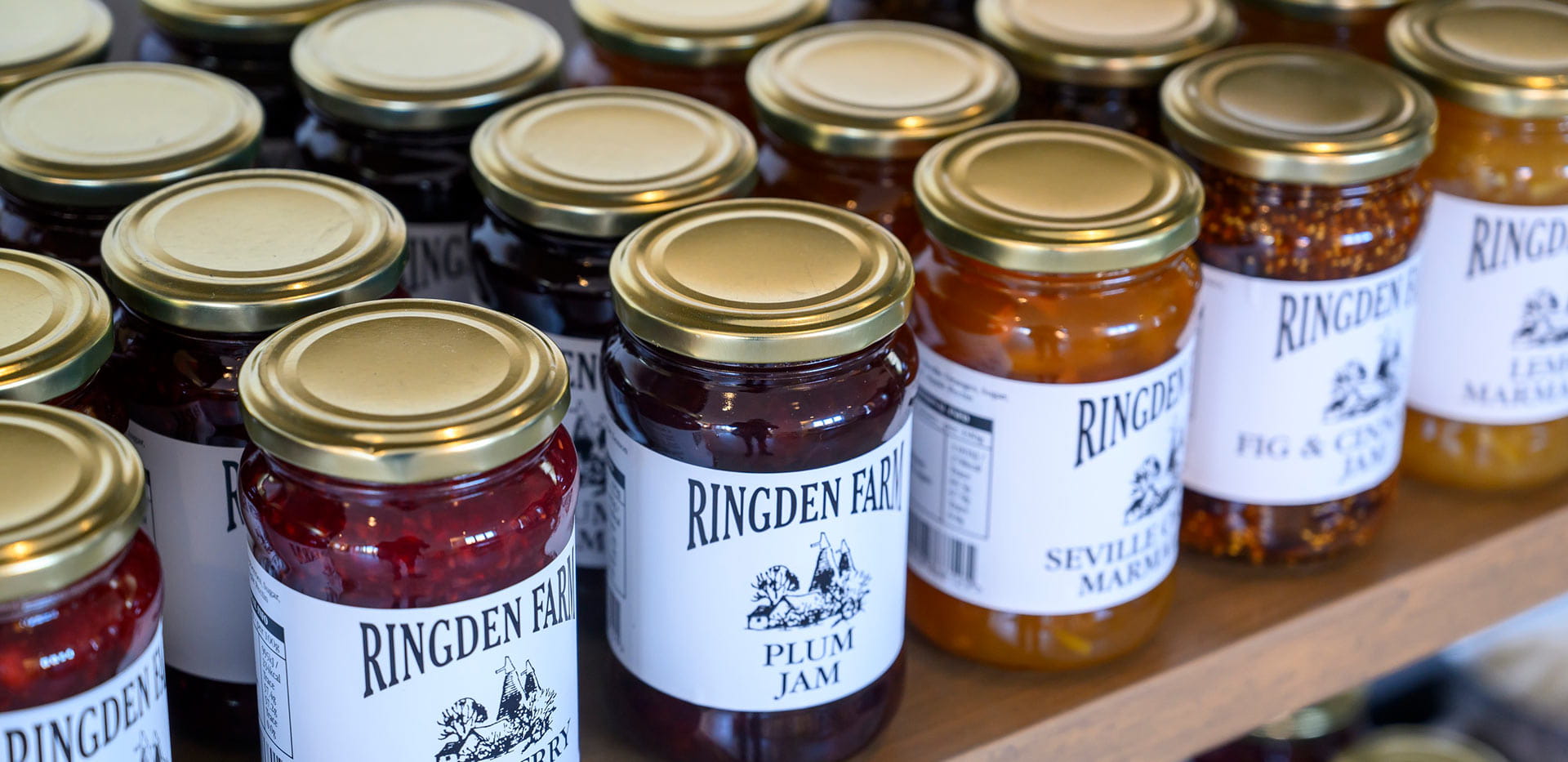 Selection of jams at Chez Polie