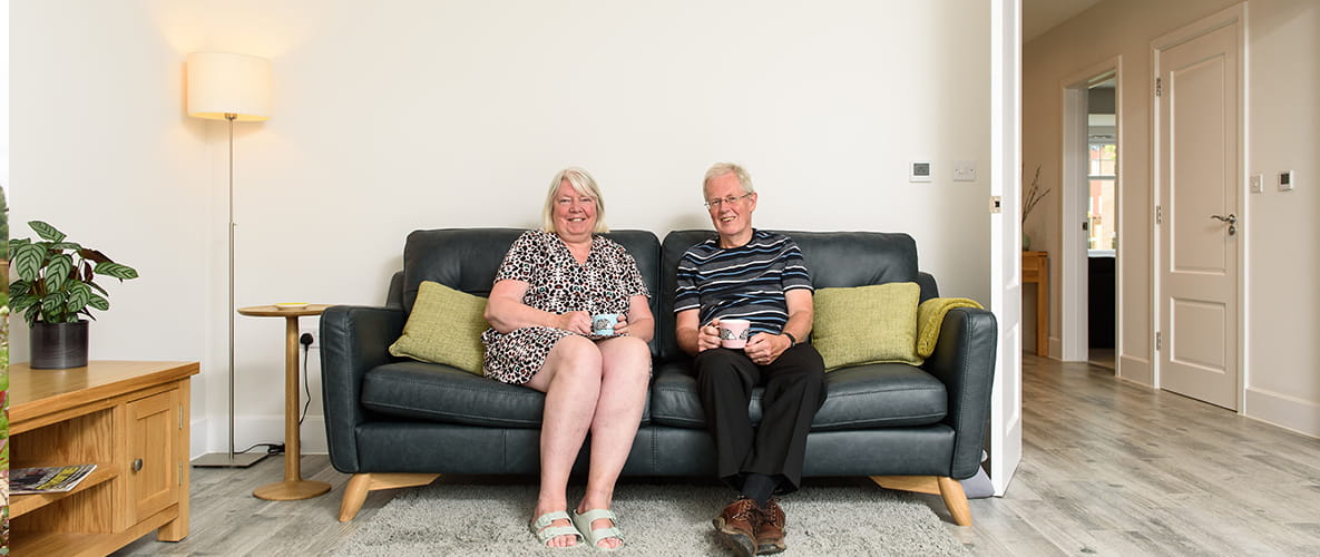 Mr and Mrs Williams enjoying their new home