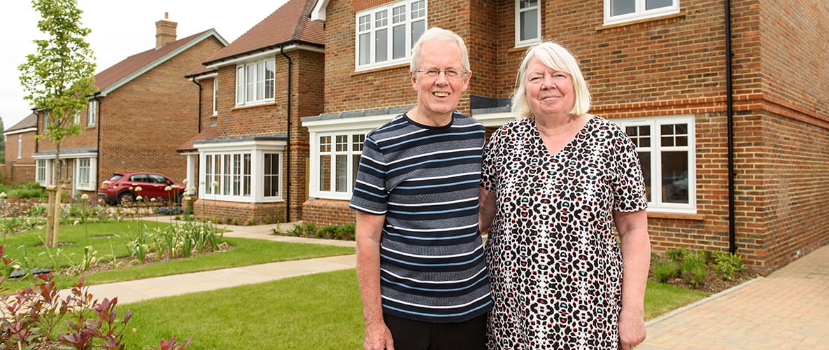 Mr and Mrs Williams enjoying their new home