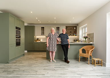 Mr and Mrs Williams enjoying their new home