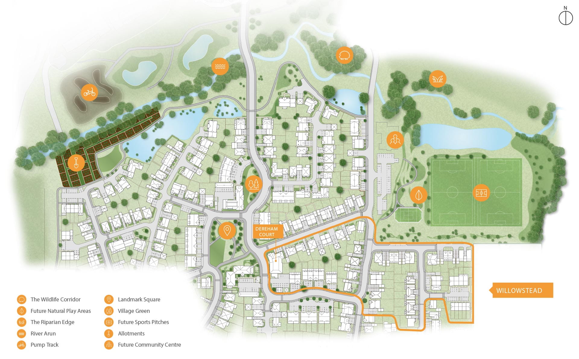 Berkeley, Highwood Village, Site Plan Aerial
