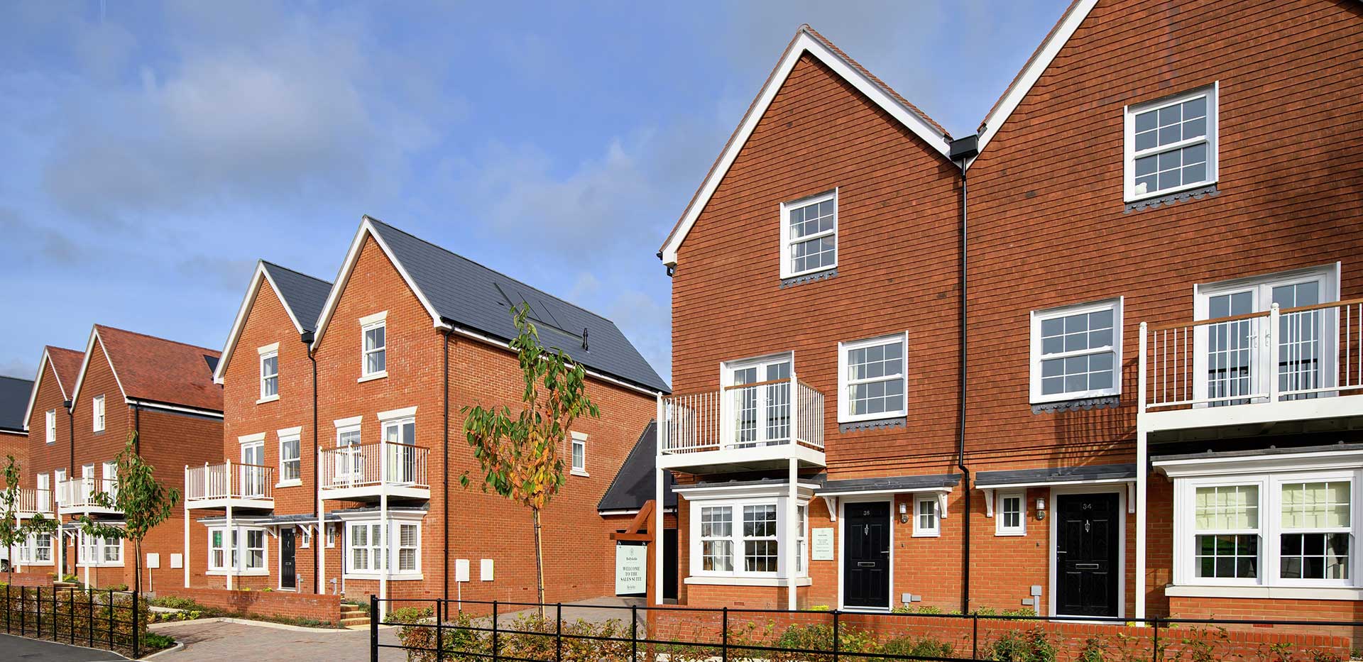 Exterior shot of Hollyfields homes