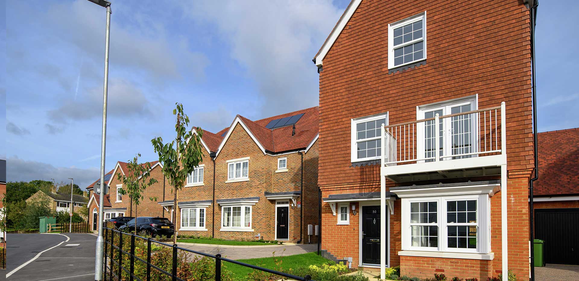 Exterior shot of Hollyfields homes