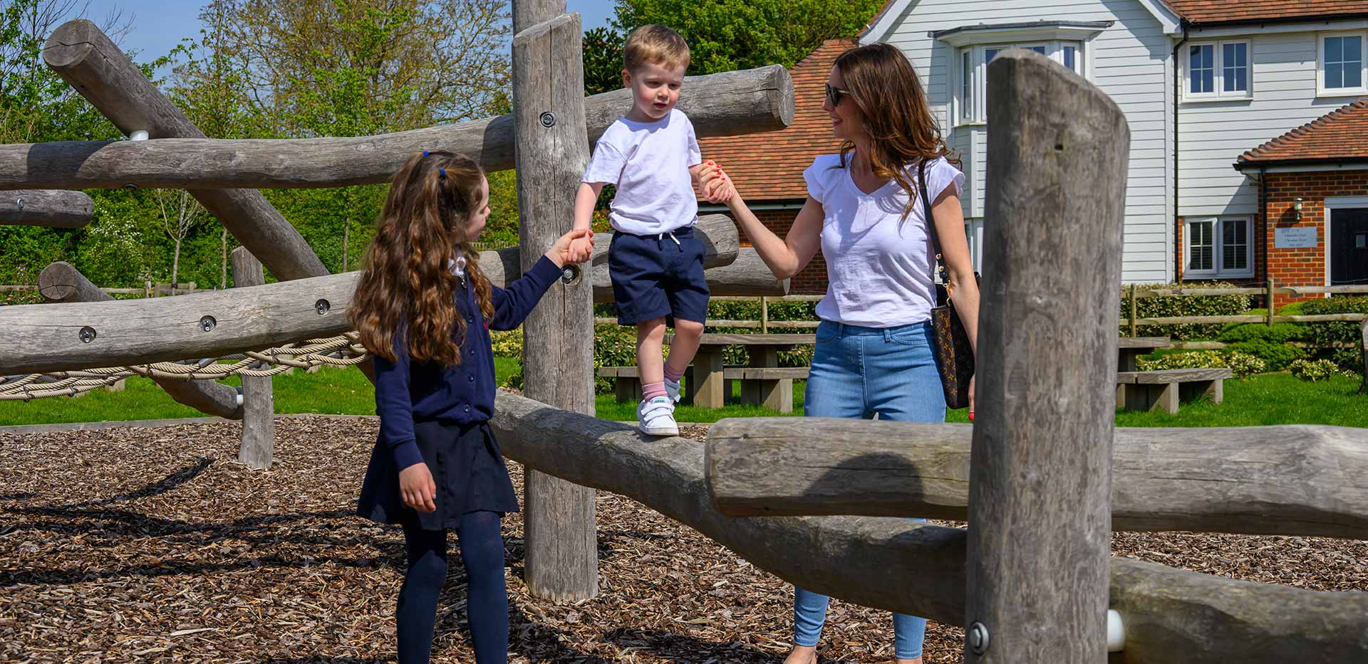Hollyfields residents enjoying the park