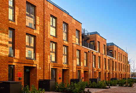 An exterior image of the Urban Houses at the Horlicks Quarter