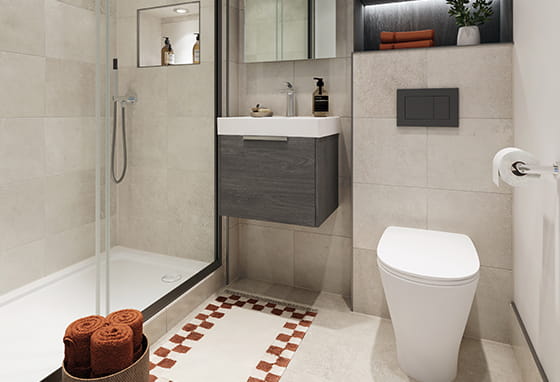 Horlicks Quarter - Light and spacious bathroom