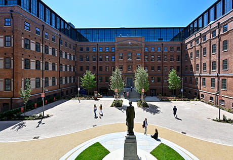 An exterior photograph of the Horlicks Quarter development