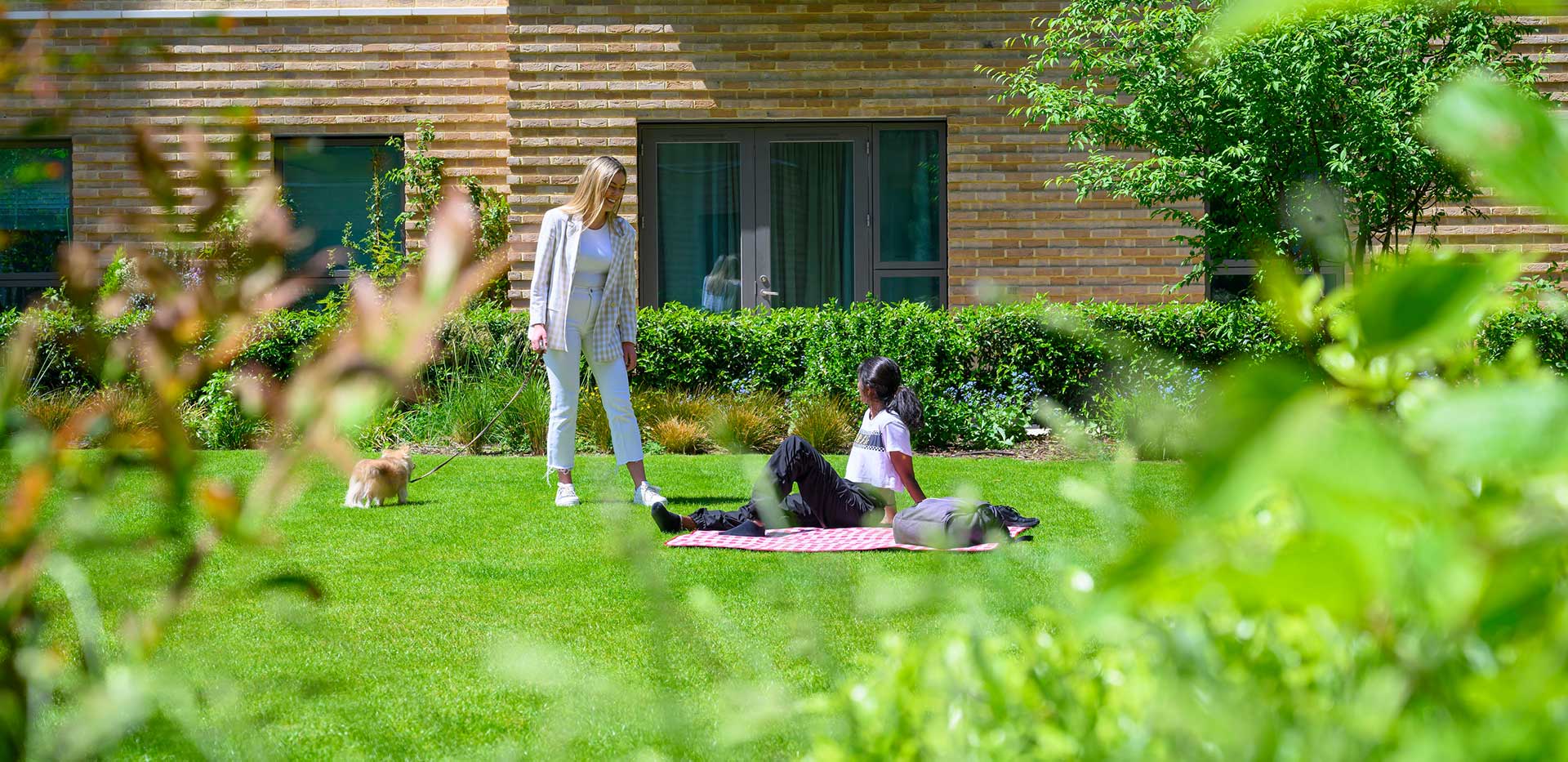 Horlicks Quarter residents enjoying the development greenery